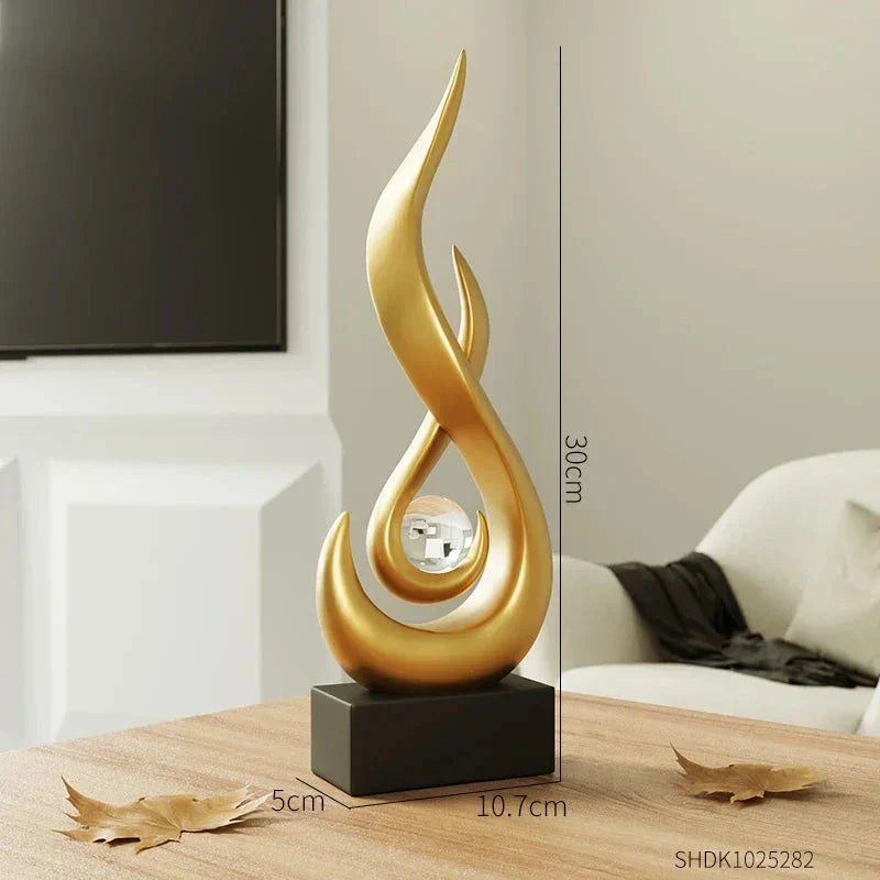 Escultura de Cerâmica Moderna para Decoração Luxuosa - eFlix